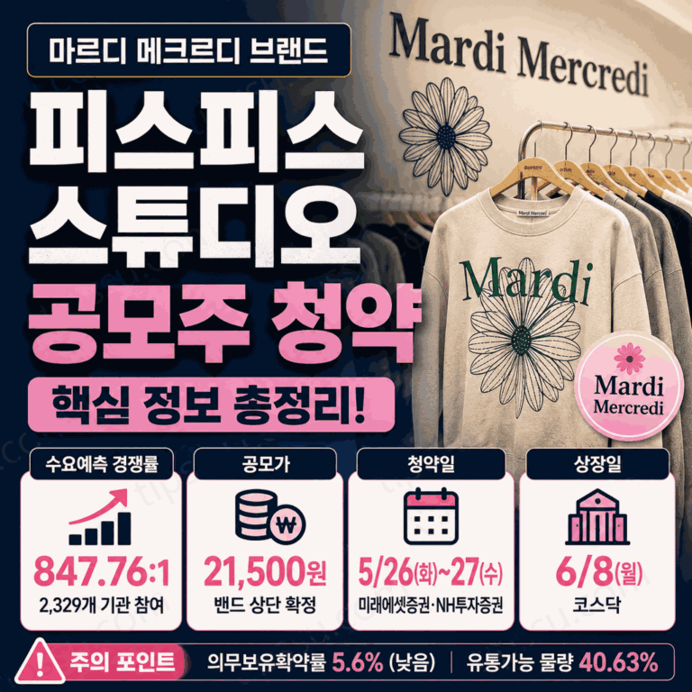 피스피스스튜디오 공모주 청약