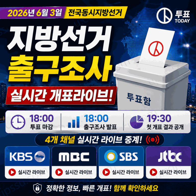 6월3일 지방선거 출구조사·실시간 개표 중계