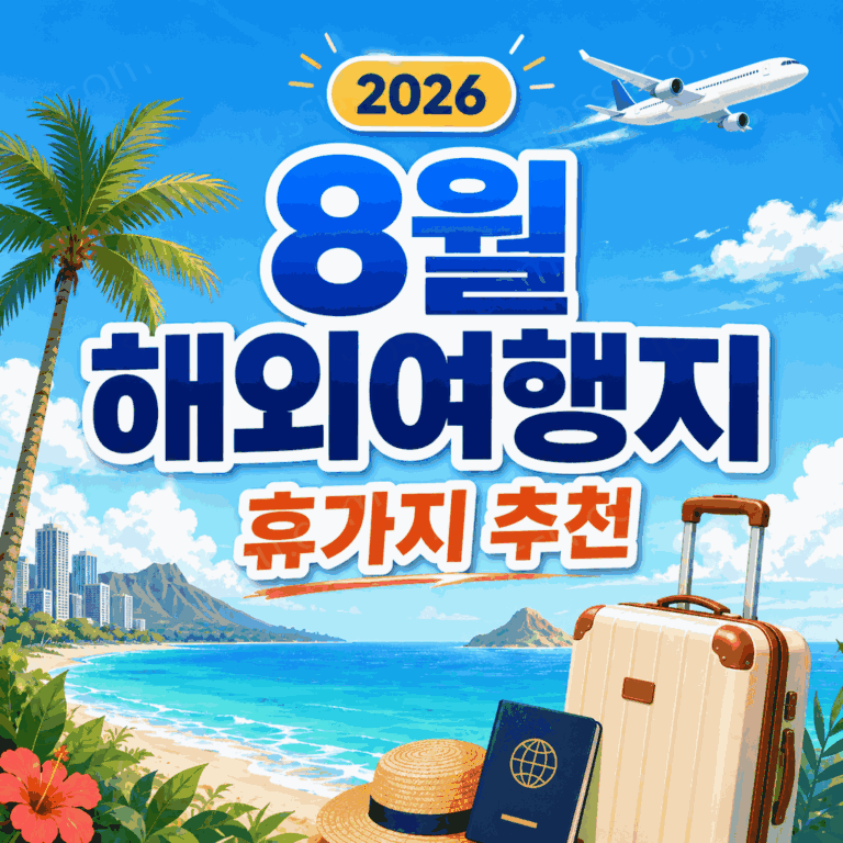 8월 해외여행지 추천 2026