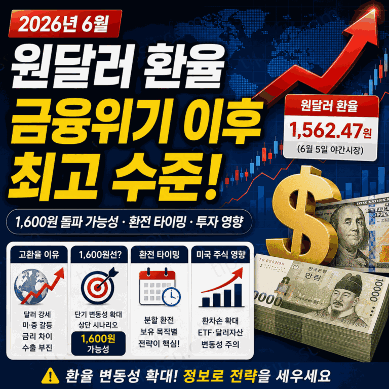 원달러 환율 1,500원대 2026