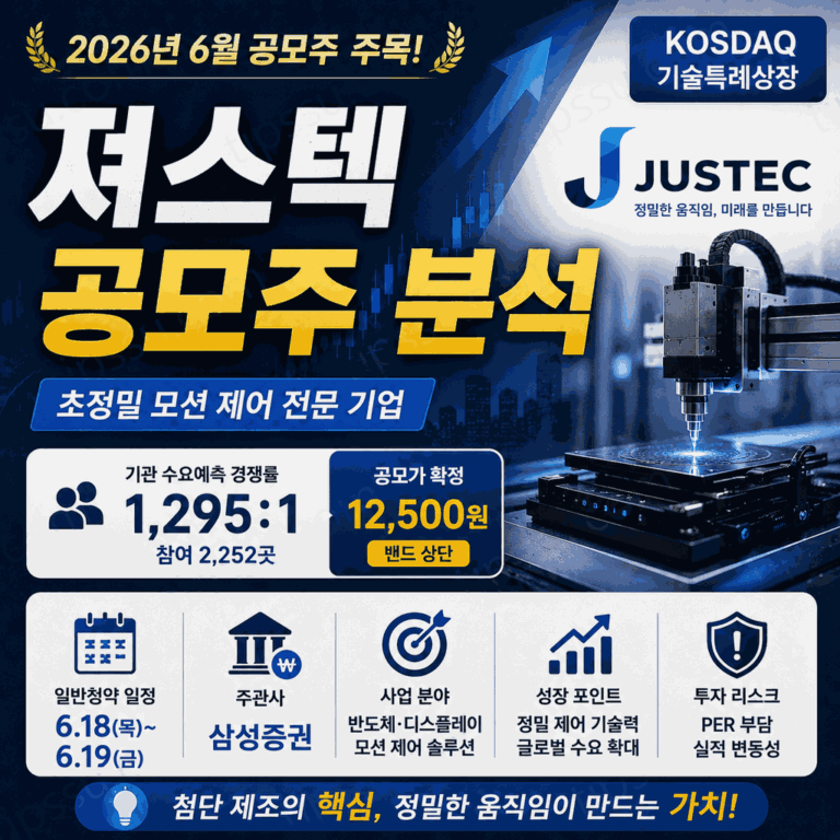 져스텍(저스텍) 공모주