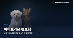 마이브라운 펫보험 | 보장 범위·가입 나이·보험료 조건 정리 mybrown-pet-insurance-thumbc