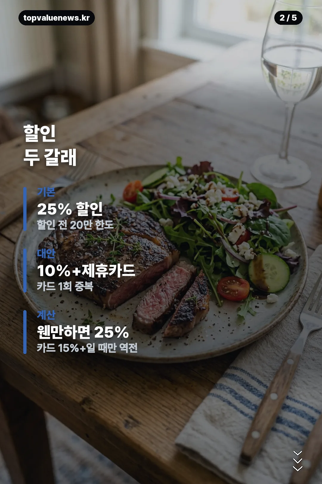 빕스 군인할인 조건 카드 2