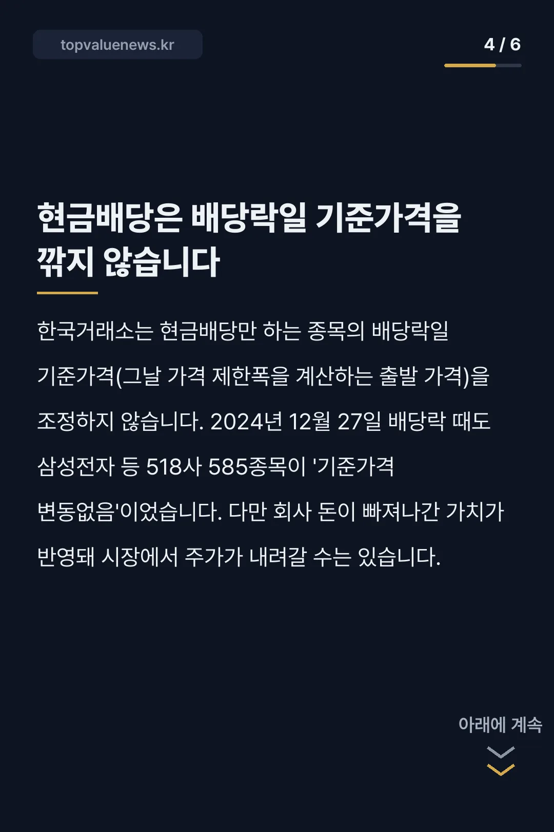 배당락 뜻과 배당 날짜 순서 카드뉴스 4