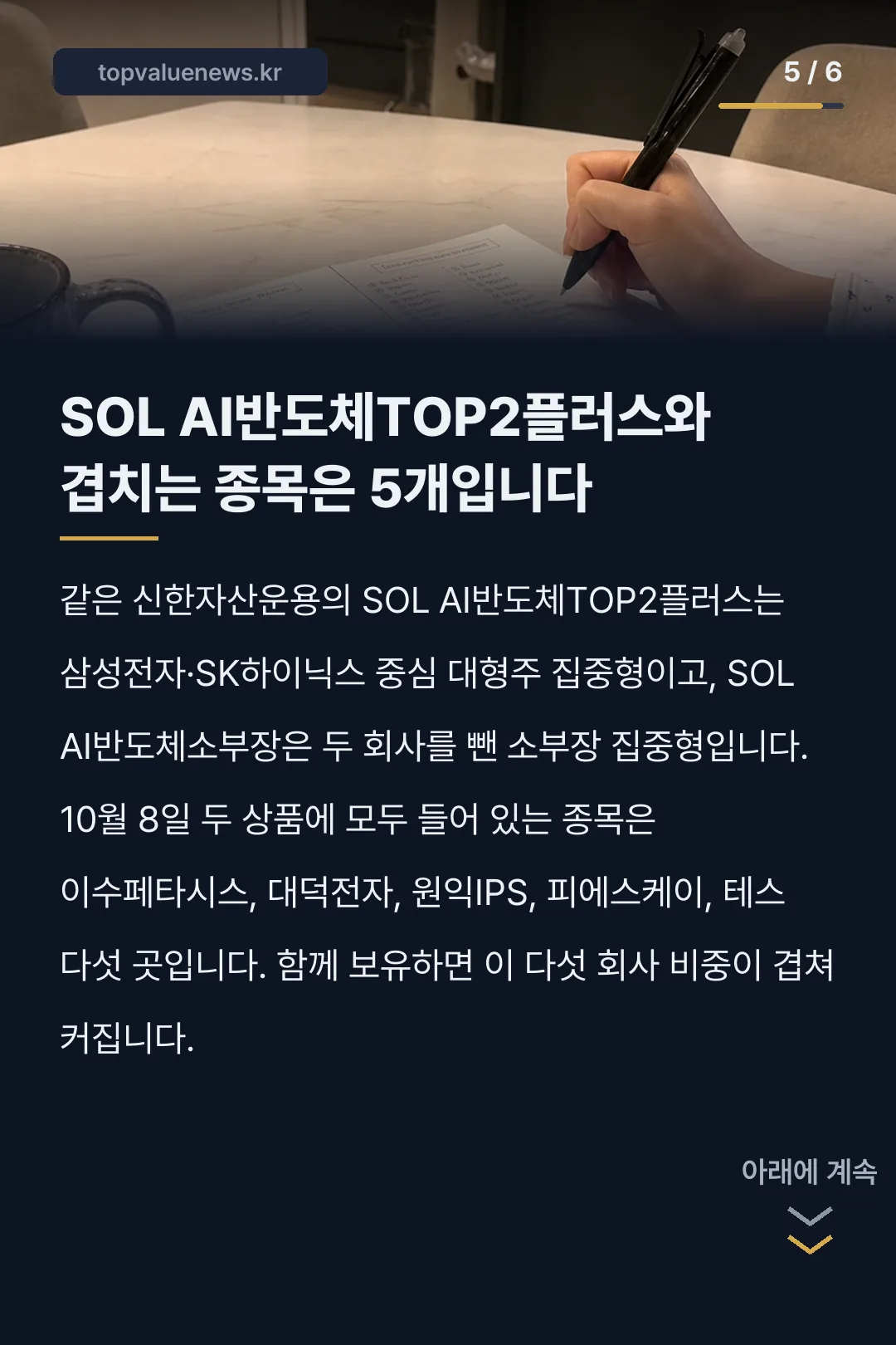 SOL AI반도체소부장 구성종목과 수익률 카드뉴스 5